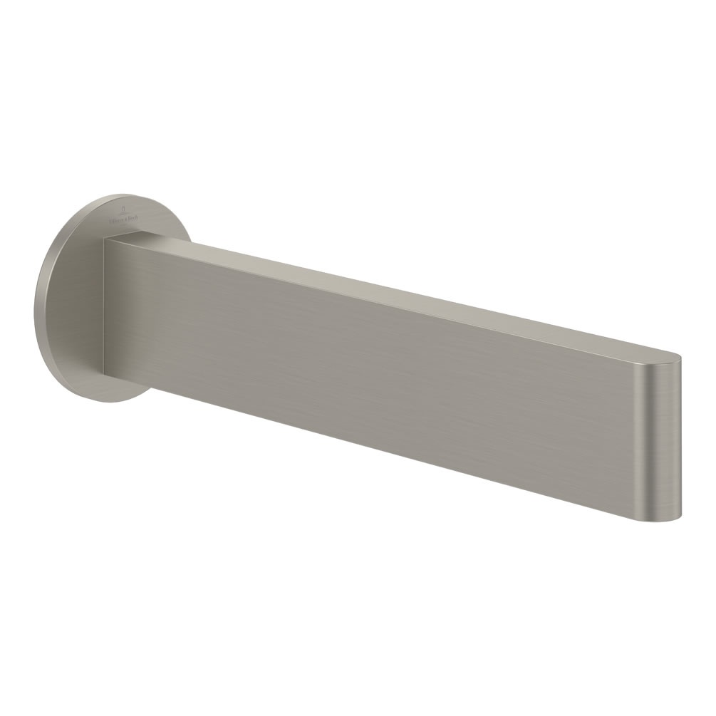 Cutout image of Villeroy & Boch Dawn Brushed Nickel Slim Bath Spout